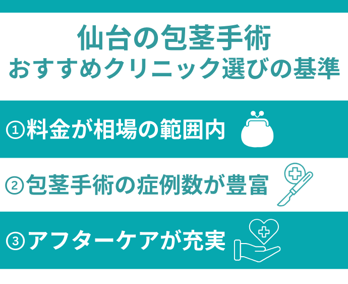 仙台の包茎手術おすすめクリニック選びの基準