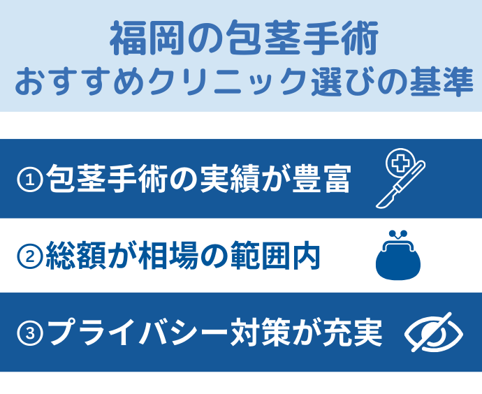 福岡の包茎手術おすすめクリニック選びの基準