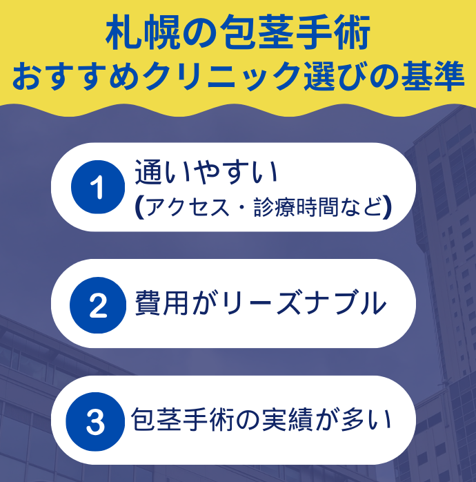 札幌の包茎手術おすすめクリニック選びの基準