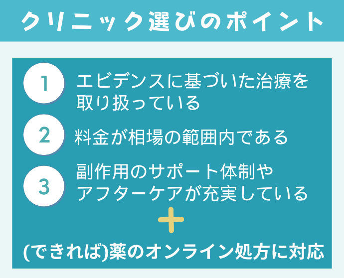 クリニック選びのポイント